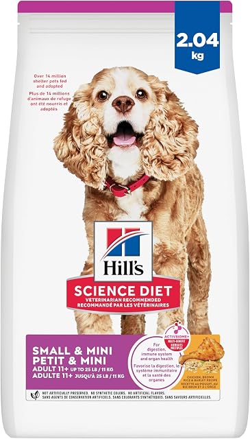 Hill's Science Diet Senior 11+ Small & Mini Chicken Meal, Barley & Brown Rice Recipe Dry Dog Food 2.04 kg Bag