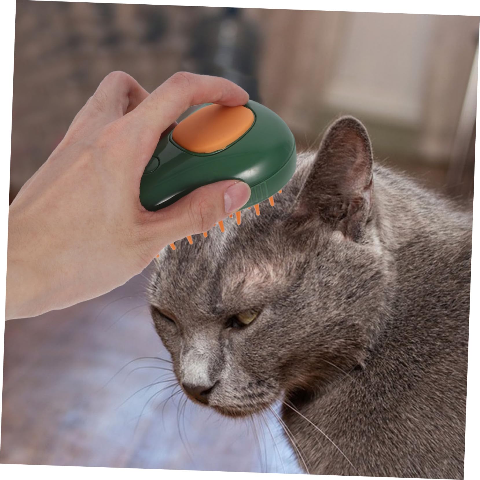 VANZACK 3pièces Brosse à Vapeur Pour Chat Avec Auto-nettoyante Brosse De Toilettage Et Spray De Massage Pour Animaux Pour Bain Petits Animaux