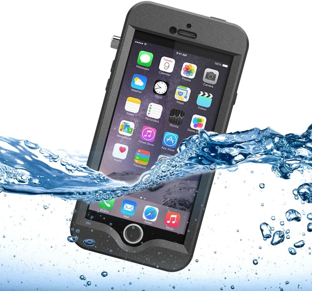 iPhone 6 Waterproof Case , Tethys Case [SUBMERGE Series] iPhone 6 Case (4.7")[Black] - Protective Slim iPhone Cases Rugged Waterproof Case with a Built-in Screen Protector [Lifetime Warranty] - Compatible with Any Version of Apple iPhone 6 4.7 inches ONLY - Ultra 6S Slimmest Profile with Capability of WaterPROOF, ShockPROOF, SandPROOF, SnowPROOF