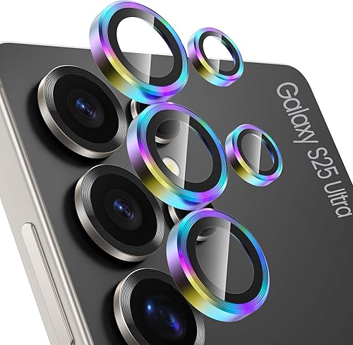 Miniatura 36 de Tensea Protector de lente de cámara compatible con Samsung Galaxy S26 Ultra, protector de pantalla de vidrio templado 9H, anillo individual de