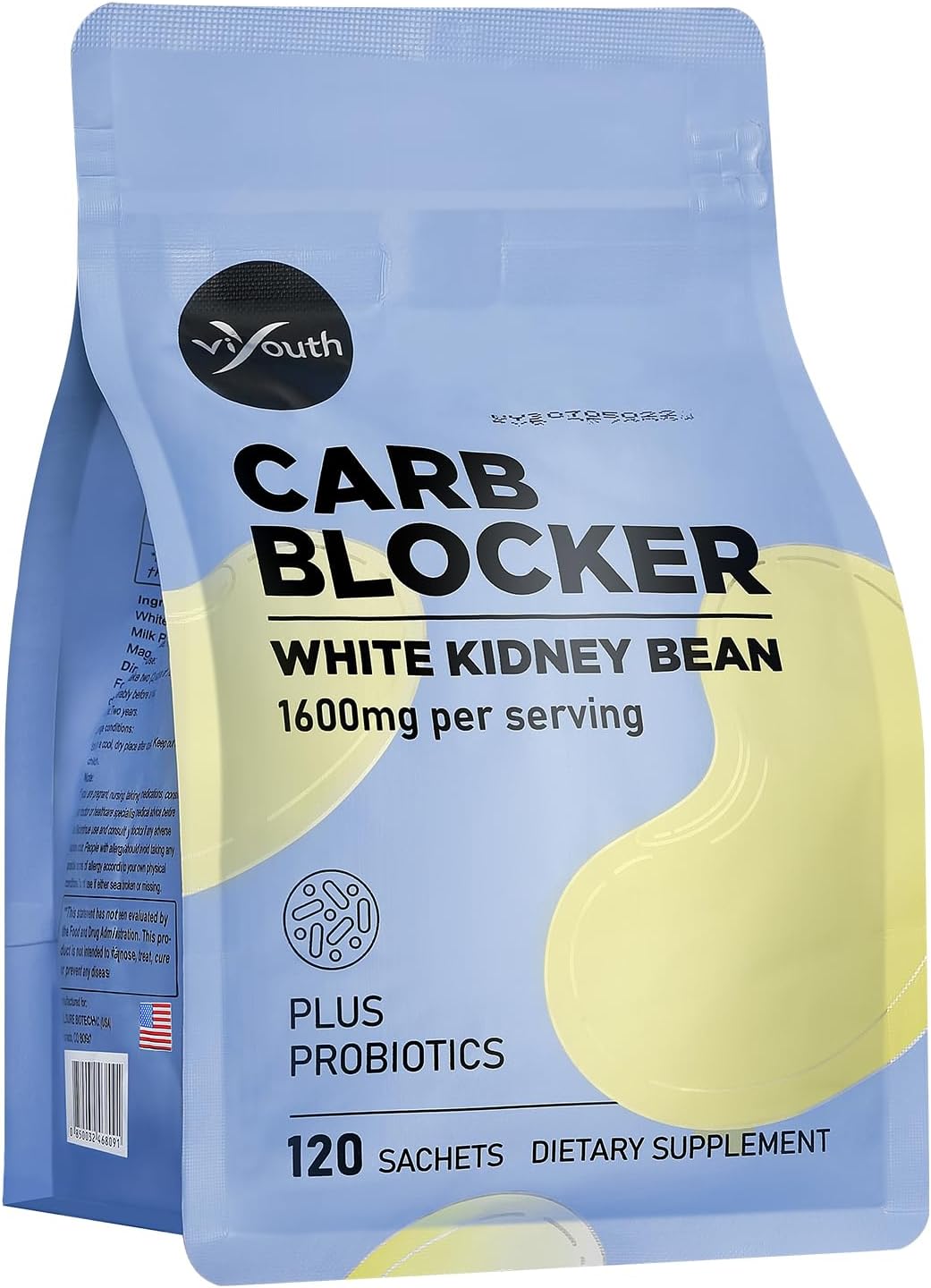 White Kidney Bean Extract Chewable Tablets | 1600 mg | 120 Tablets | Non-GMO, Gluten-Free