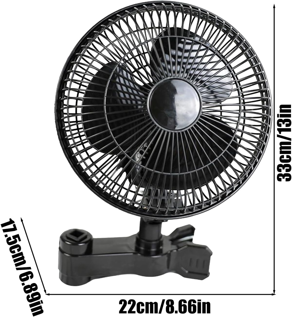 Grow Tent Fan Oscillating, Swivelling Air Circulator, 2 Speed Clip On Grow Fan Ventilation Equipment For Camping RV Workshop Tent Greenhouse Kitchen Bedroom