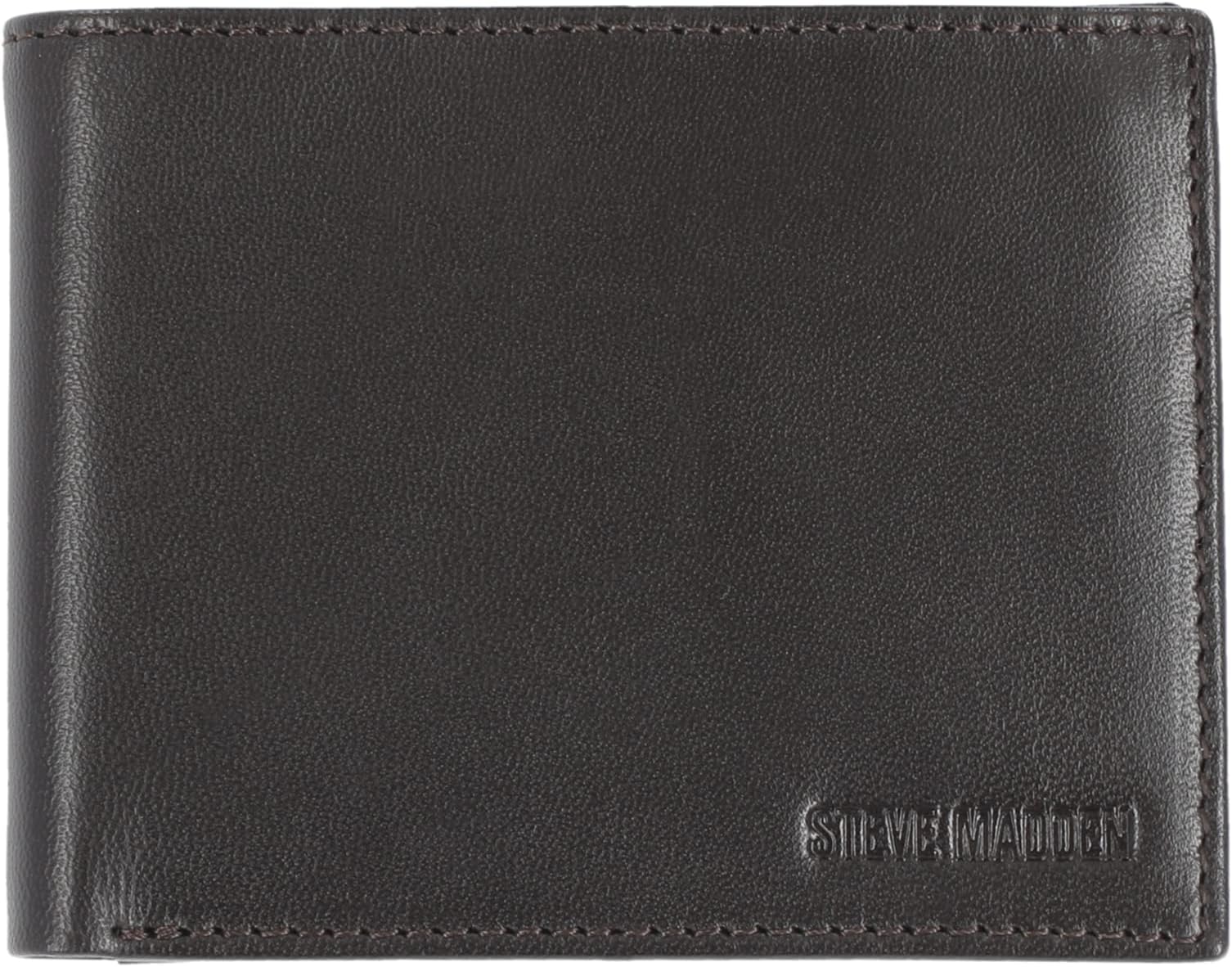 Leather Rfid Blocking Wallet With Extra Capacity Id Window