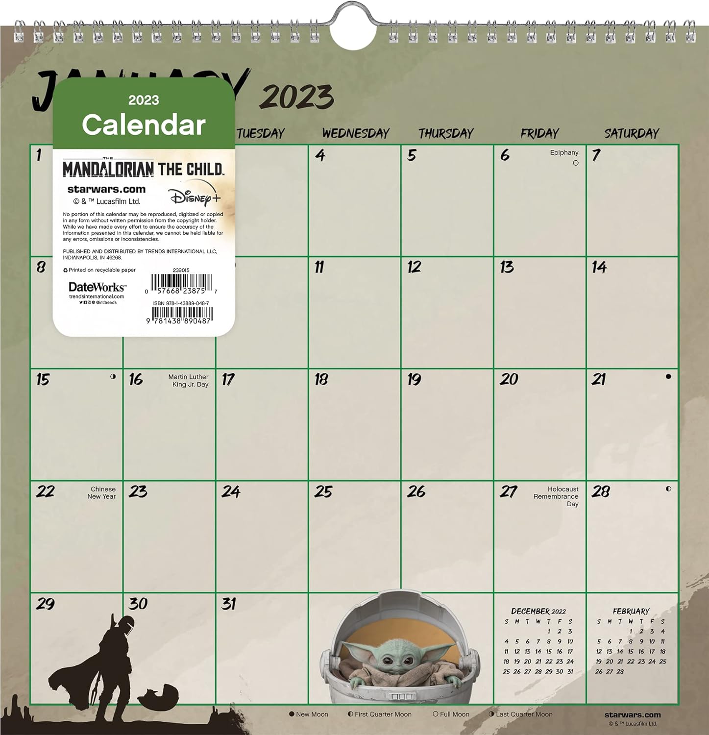 Baby Yoda Calendar 2023 Customize and Print