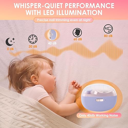 Miniatura 3 de Cortaúñas eléctrico 3 en 1 automático, con pulido, almacenamiento de polvo y luz LED, lima de uñas, recortadora de uñas, regalos para mujeres,