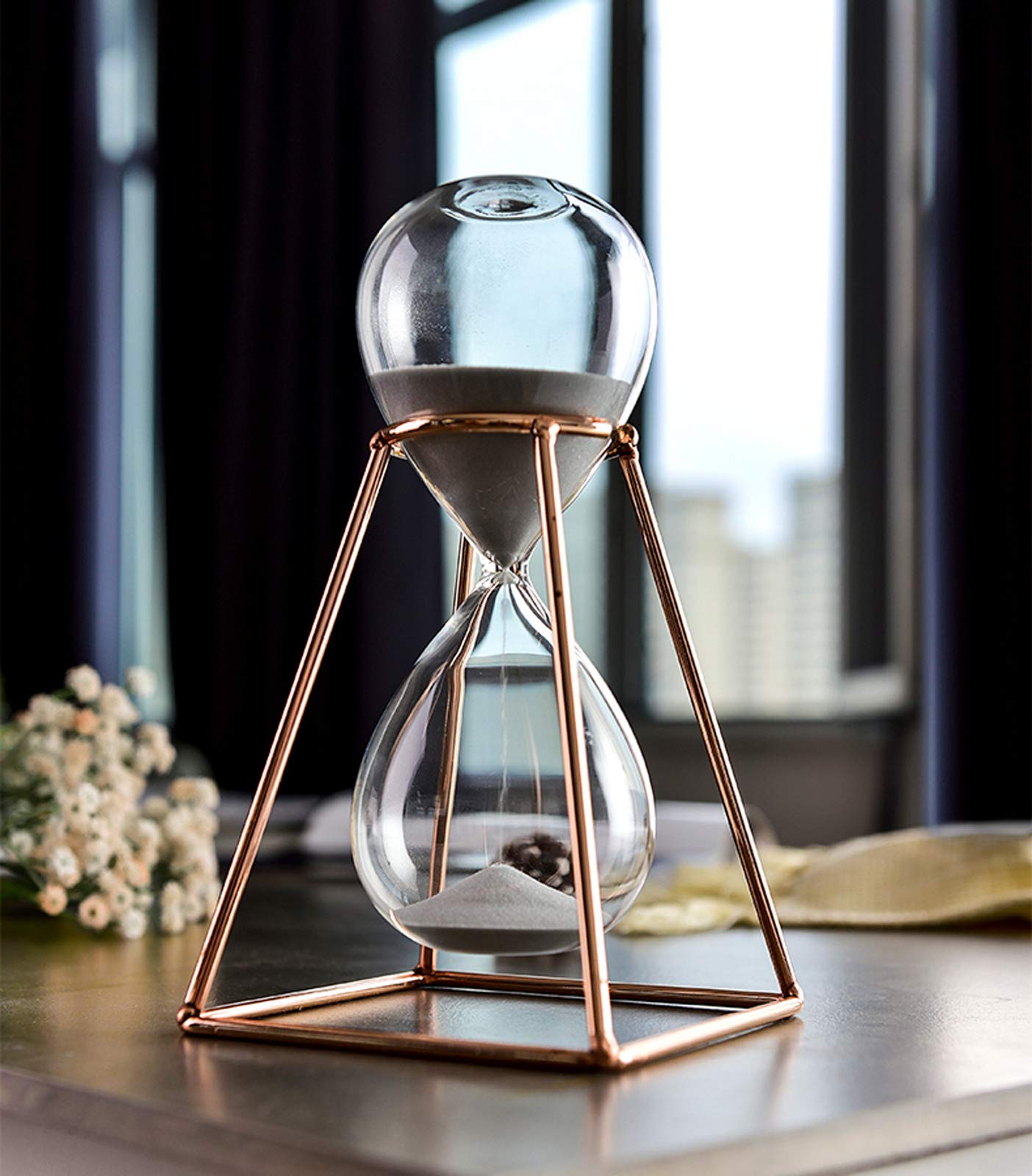 Transparent Crystal Hourglass GlassDecoration Hourglass Sand Timer 30Minute Creative Gift For Home,Desk,Office Decoration