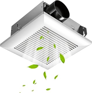 Bathroom Exhaust Fan, 80 CFM, Low Noise Ceiling Mount Bathroom Fan