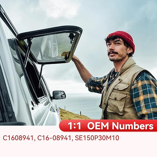 Miniatura 4 de C16-08941 - Muelles de amortiguadores de gas de 16 pulgadas, 28 libras125N, soporte de elevación de 15.7 pulgadas para Snugtop are Leer, camión,