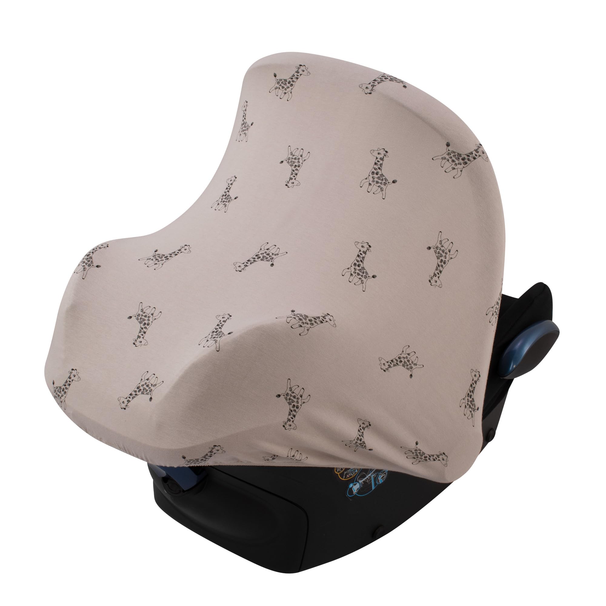 JYOKO KIDS Capota Universal para Portabebés, compatible con Maxi cosi, Silla de Coche Grupo 0 Bebé y Cochecito, apto para la mayoría de las Marcas (Giraffe)