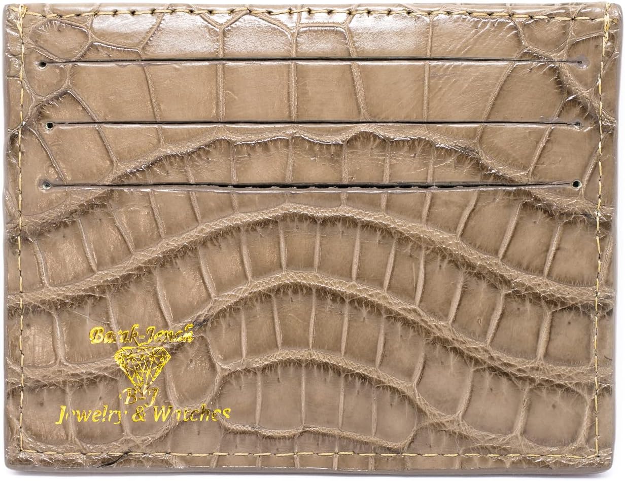 Real Alligator Crocodile Handmade Card Holders Wallet For Men And Women (Turquoise)