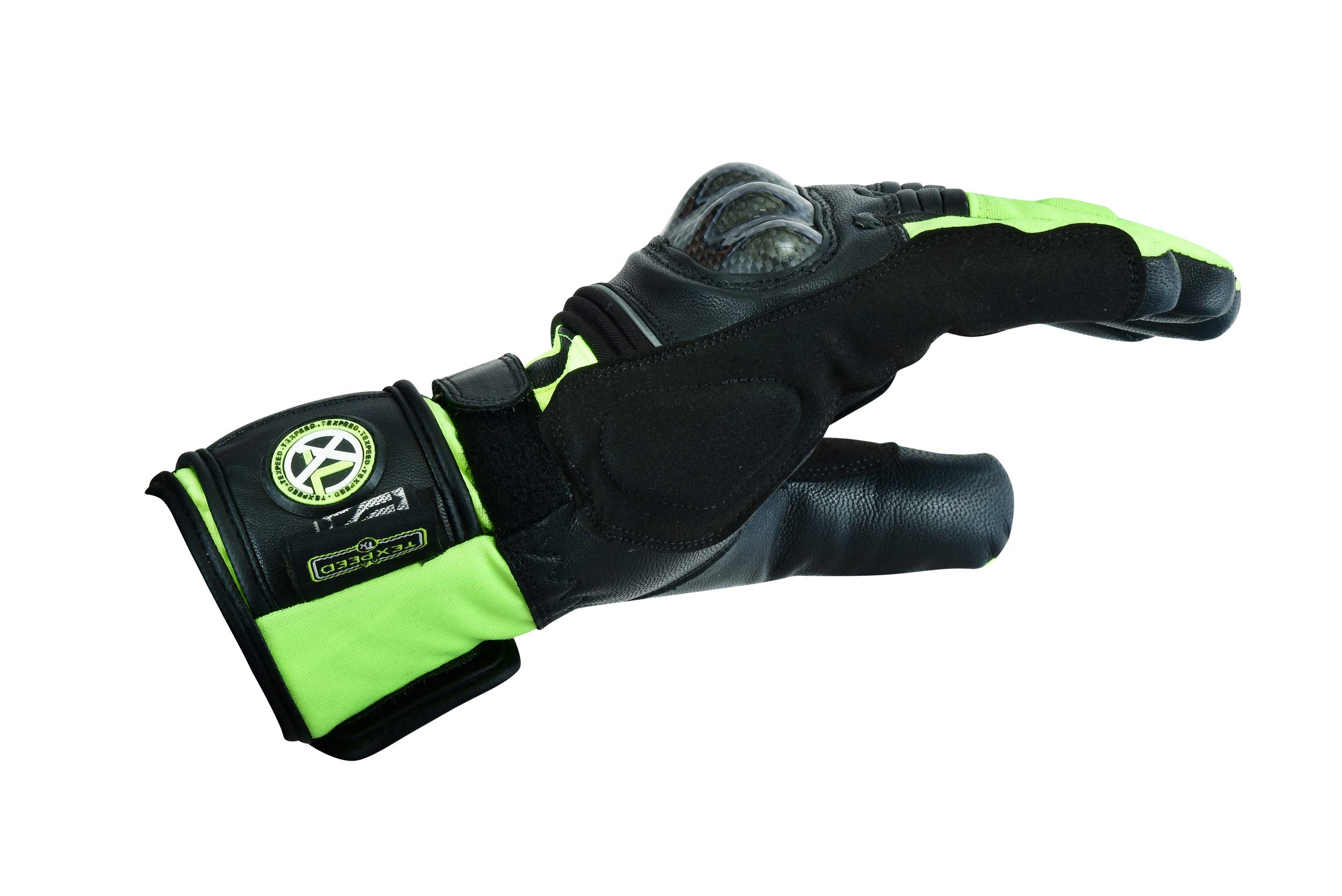 Texpeed Motorradhandschuhe Damen, Winter, Wasserdicht – Mit Fleece-Futter Und Gummigriff, Größe L, Schwarz Gemustert