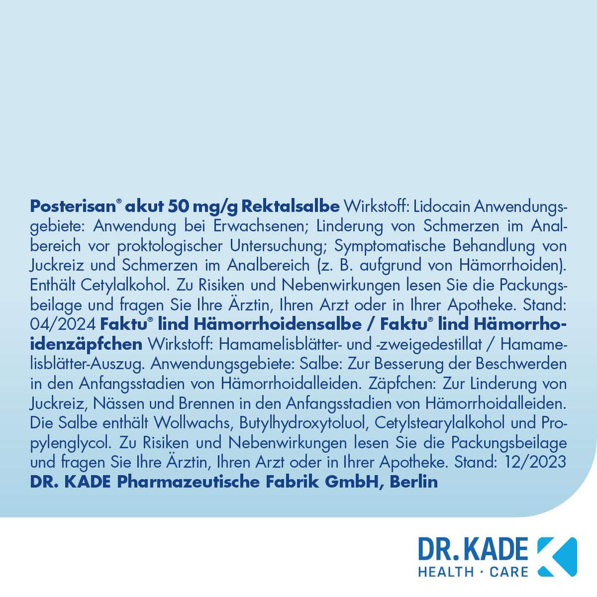 POSTERICARE® Hämorrhoiden-Stick bei äußeren Hämorrhoiden (hervorfallende Hämorrhoiden Grad II-III)