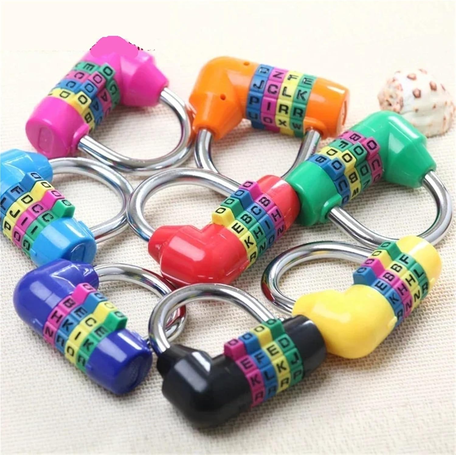 Combination Padlock 4 Code Password Lock for Gym Locker Bag Box Hardware MMS35 1Pcs(Silver)