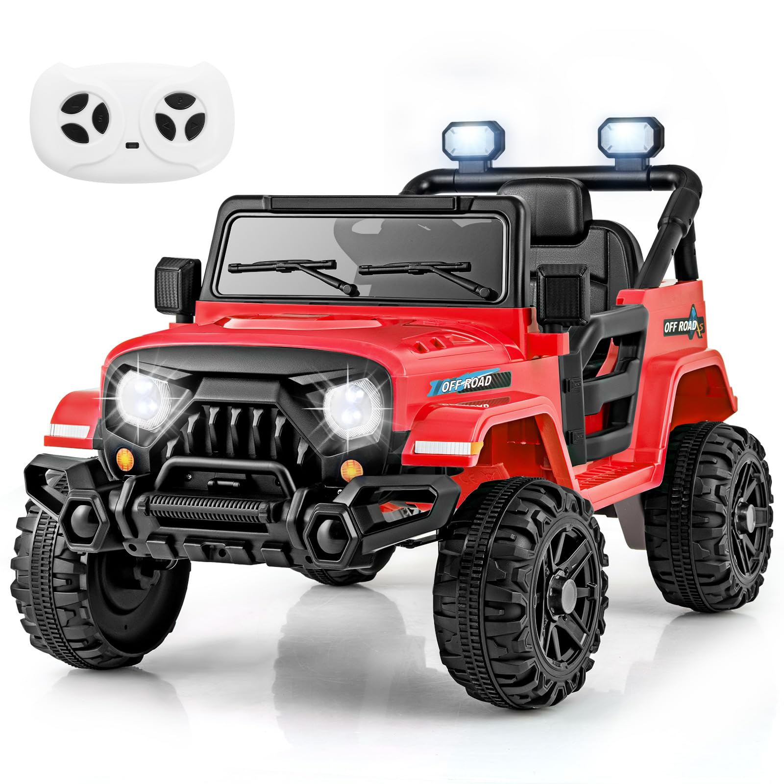 GOPLUS Auto Elettrica Per Bambini 12 V, Auto Per Bambini A 2 Posti Con Letto Basculante E Pala Telecomando Musica Fari E Clacson E Cintura Di Sicurezza Veicolo Per Bambini 3 8 Anni 63022333
