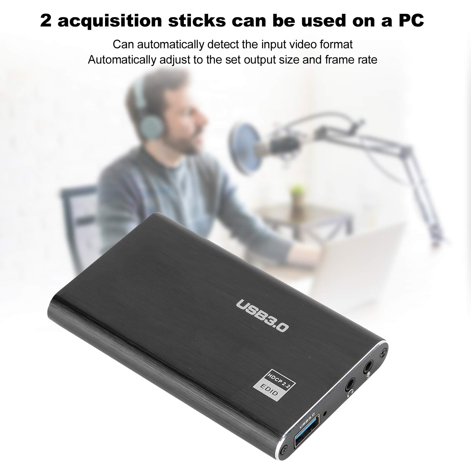 Scatola per streaming live per registrazione di giochi, scheda di acquisizione video USB 3.0, registratore HDMI con ingresso 4K/60Hz, uscita 1080P/60Hz, compatibile con/Linux/OS