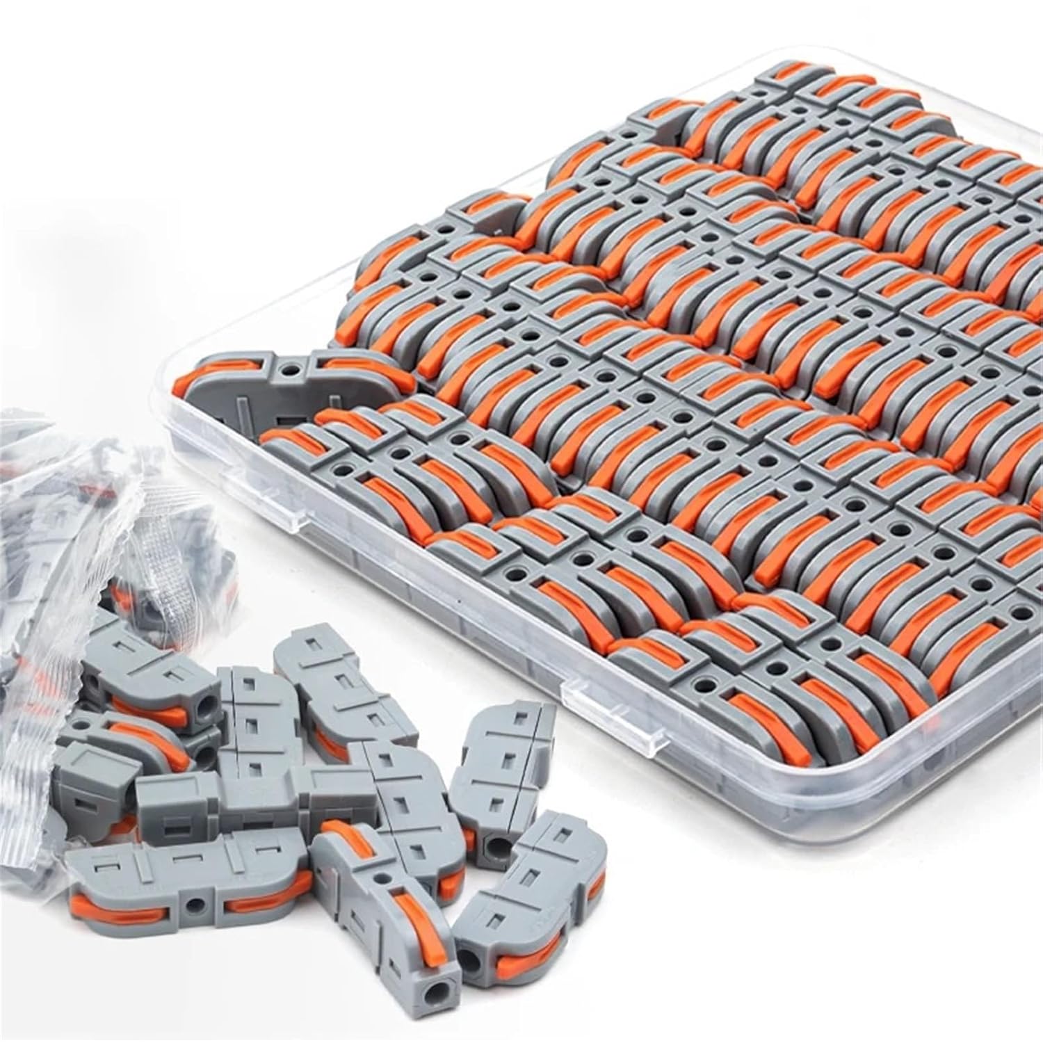 Quick Splicing Multiplex Lever Wire Connector Connection 1-to-1 Inline Compact Splice Insulated Terminal 1Pcs(40PCS with Box)