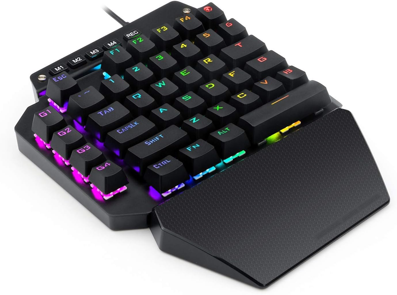 USonline911 K-700 keyboard with magnetic wrist rest attached