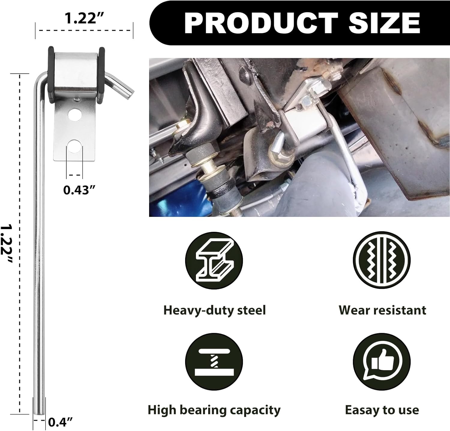 Exhaust Hangers Kit 10PC - Complete Set with 10" & 7.6" 90°Bend Rods, 2/4 Hole Mounts, Heavy-Gauge Zinc Coated Steel for Car Truck Custom Weld-On