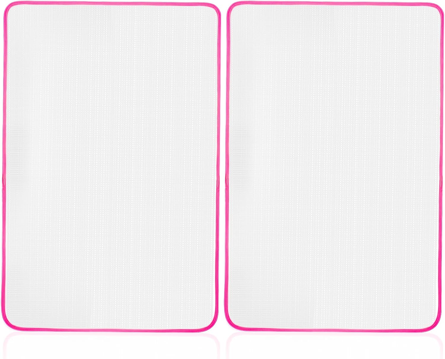 2 Pack Pressing Cloth for Ironing,15.7 × 23.6 Inch Mesh Cloth Ironing Pad Ironing Cloth to Protect Clothes, Scorch-Saving Insulation Press Cloth for Ironing (Pink)