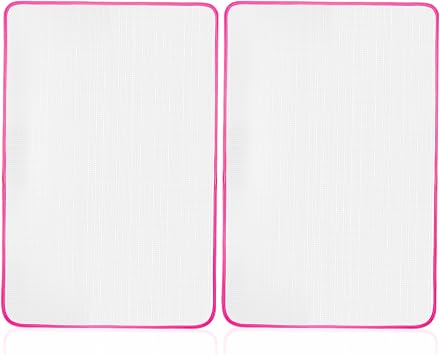 2 Pack Pressing Cloth for Ironing,15.7 23.6 Inch Mesh Cloth Ironing Pad Ironing Cloth to Protect Clothes, Scorch-Saving Insulation Press Cloth for Ironing Pink