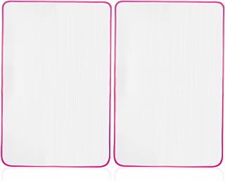 2 Pack Pressing Cloth for Ironing,15.7 × 23.6 Inch Mesh Cloth Ironing Pad Ironing Cloth to Protect Clothes, Scorch-Saving Insulation Press Cloth for Ironing (Pink)