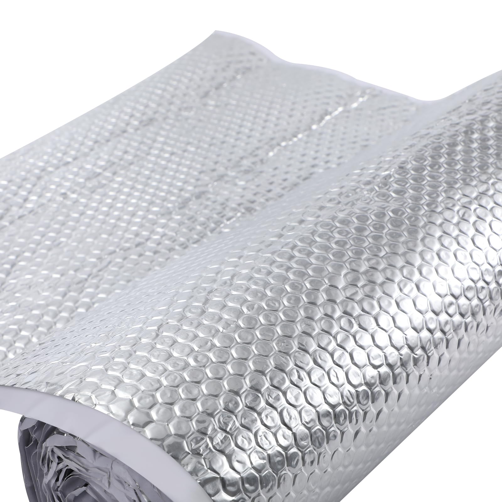 2mm 2qm Alubutyl 50x400 cm Anti Dröhn Dämmmatte selbstklebend Auto Dämmung - KFZ Lärmschutz, Schalldämmung und Schallschutz（1 Rolle）
