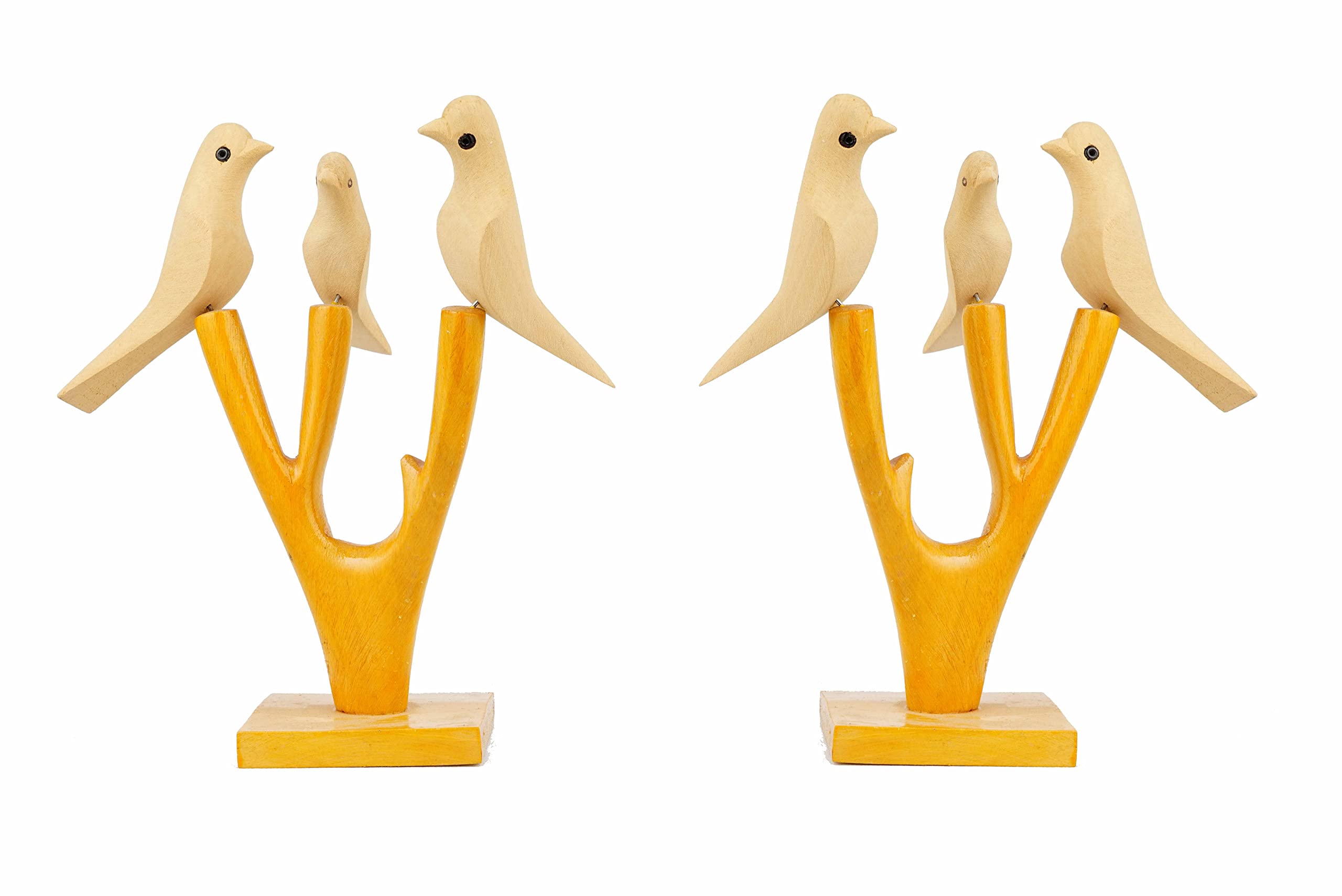 Buy Lepakshi Hndicrafts Home Decorative White Wood Birds Set of
