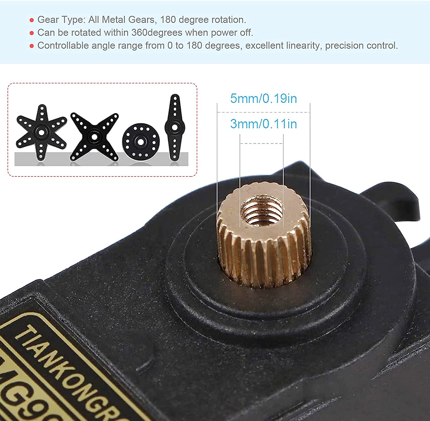 Bras Disque Métal Pour Servo RC YUNIQUE – Lot De 2 – Compatible 60/80/150 Kg, MG995, MG996, Futaba 18T – Robotique Et Modélisme