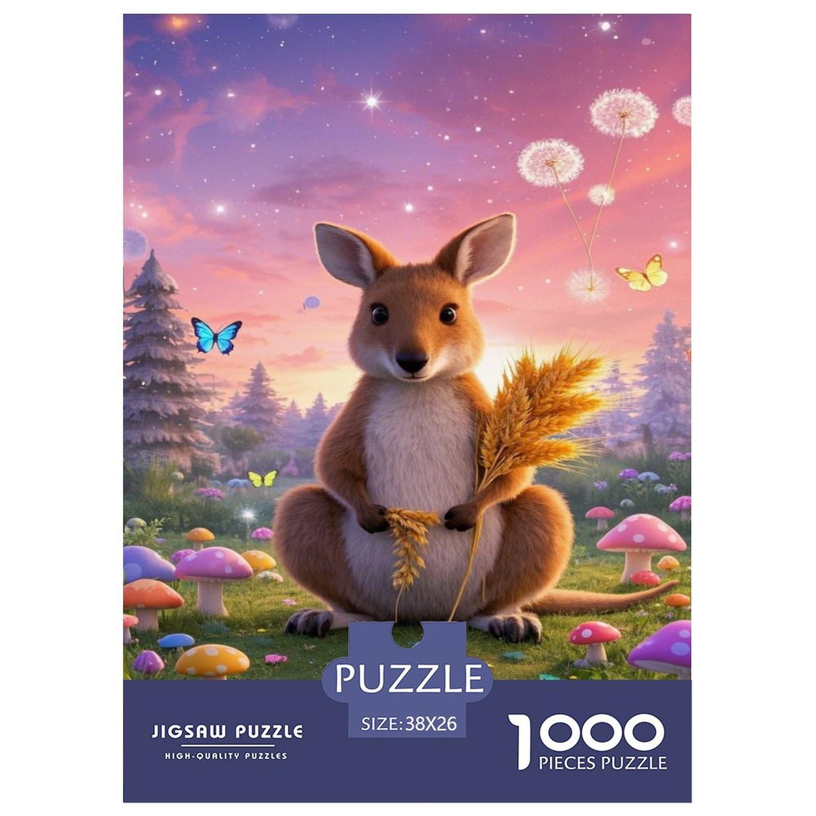 Puzzle Kangaroo 1000 Piece Challenge Toy for Adults,Butterflies Impossible Jigsaw Puzzles 1000 Piece Educational Games Puzzle Gifts 38x26cm/1000pcs