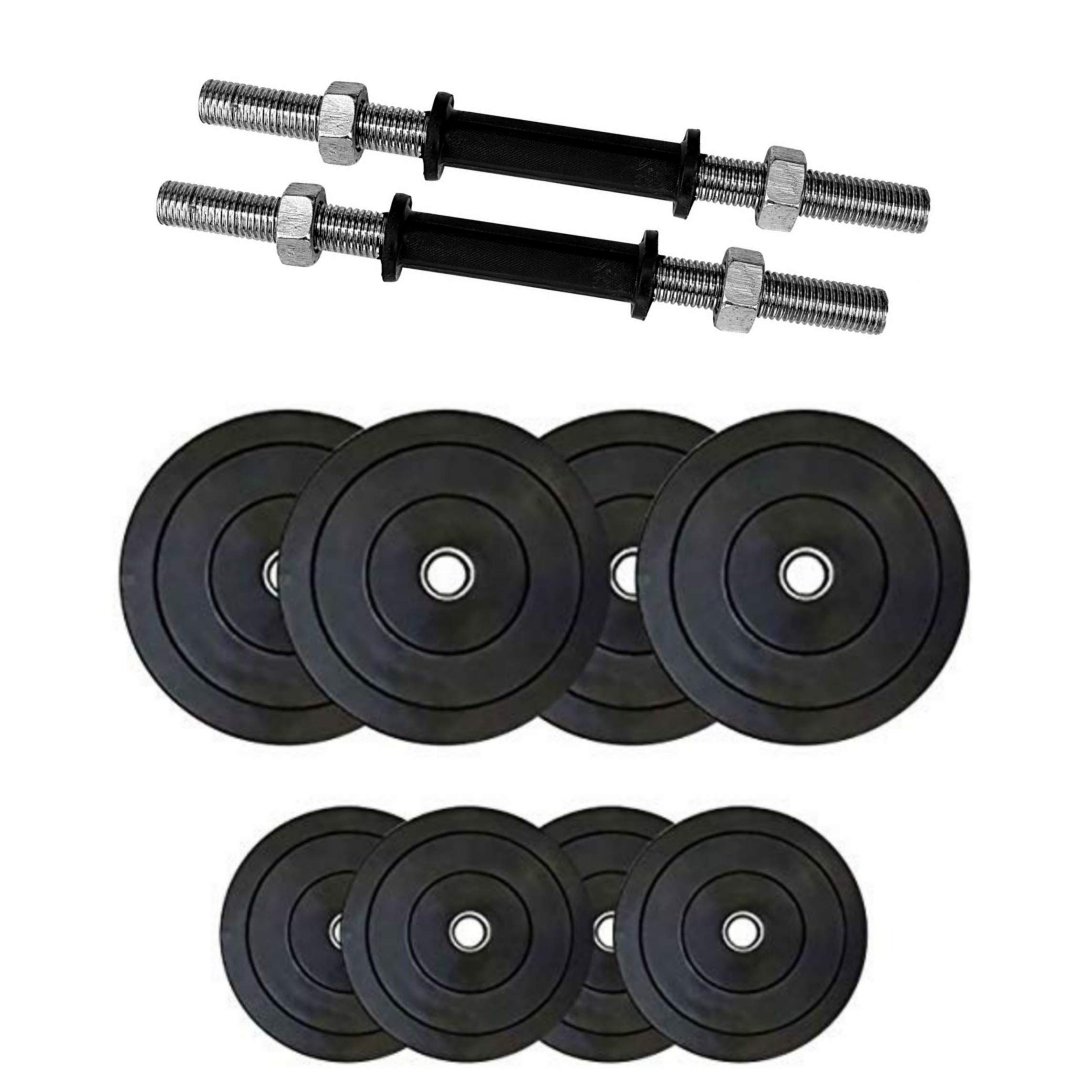 SX Fitness Home Gym Setup Combo Pack - 20 kg Rubber Weight Plates (2Kg X 4 Plates, 3Kg X 4 Plates) and Pair of Solid Dumbbell Rod for Home Gym, Black (B08PZ6MFBJ) Amazon Price History, Amazon Price Tracker