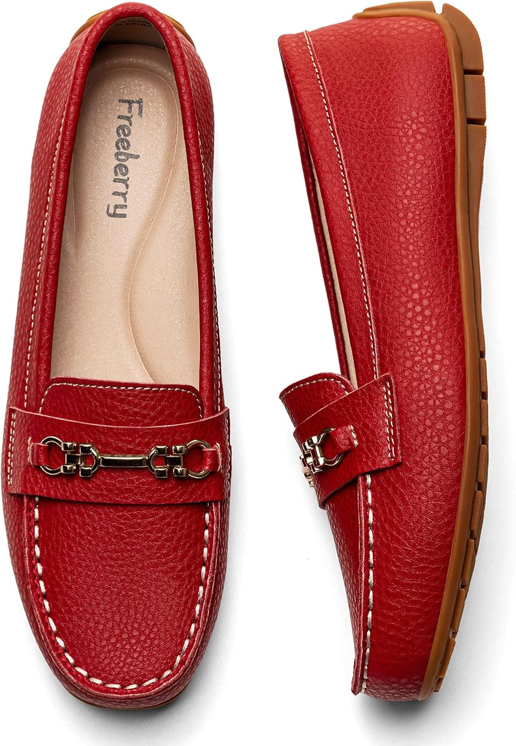 Loafers for Women Comfort Leather Loafers Cute Slip On Business Casual Dress Shoes Lightweight Work Flats Driving Mocs Walking Shoes for Women - Image 7