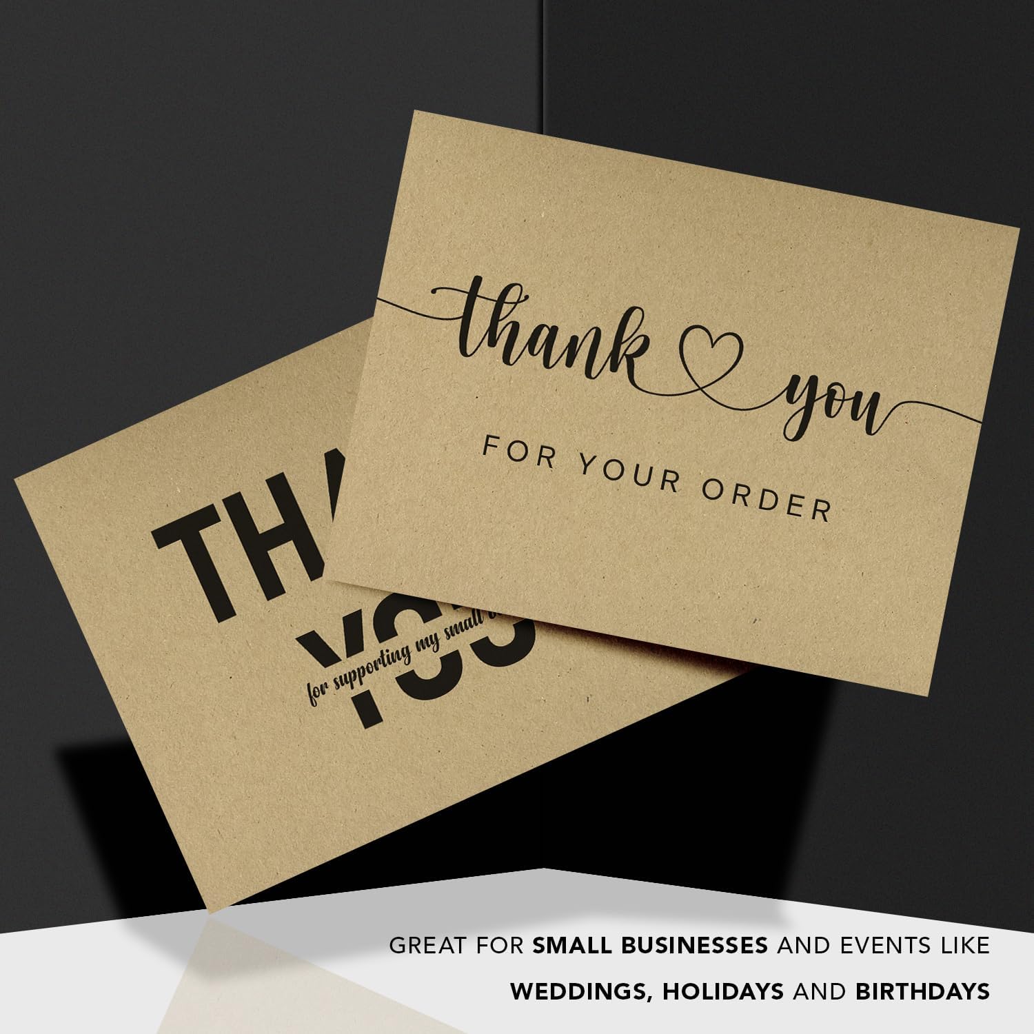 A1 Blank Grocer Brown Kraft Note Cards & Envelopes – Thick Flat Cards for Wedding and Birthday Invitations, Holiday Greetings, Postcards, All Occasions | 25 per Pack | NOT A Fold Over Card - Image 4