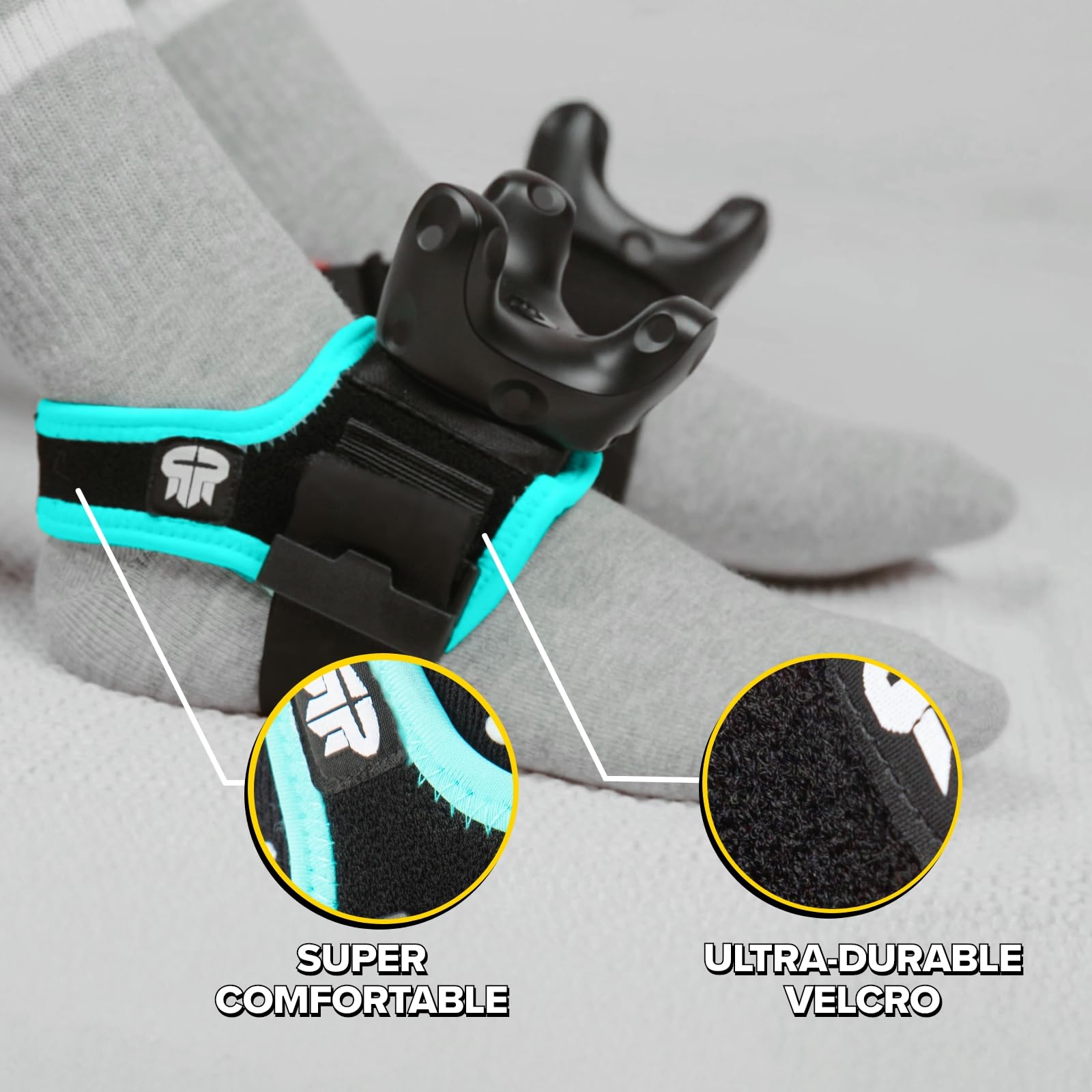 Rebuff Reality Trackstraps Elite - Foot Strap for VR Tracker, Compatible with Vive Ultimate Tracker 3.0 & 2.0, Ideal for VRChat, Dance Dash, Full Body Tracking, and VR Gaming - 2 Feet Straps: Trackstrap Elite