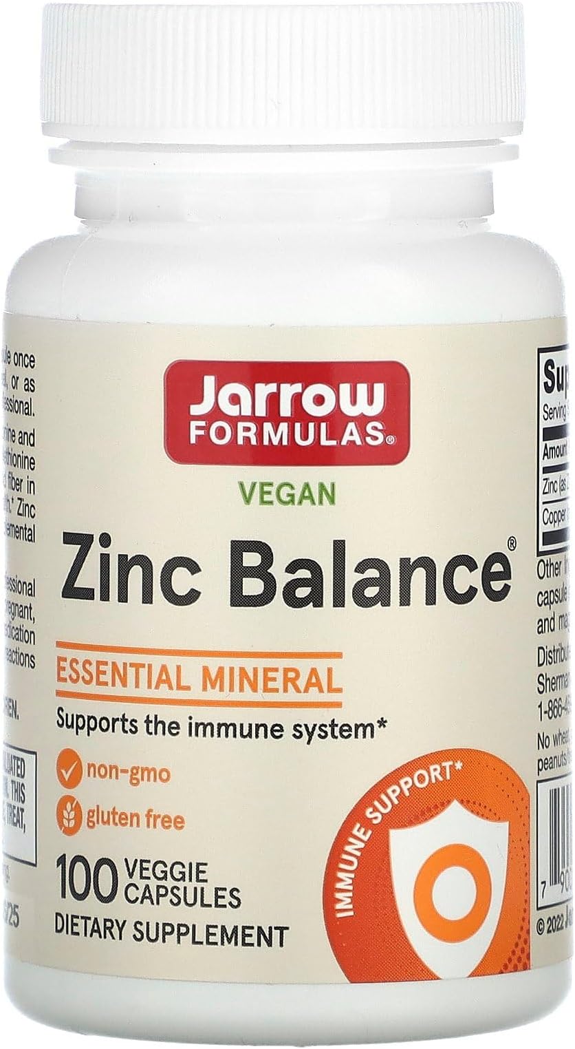 Jarrow Formulas Zinc Balance,100 Veggie Caps