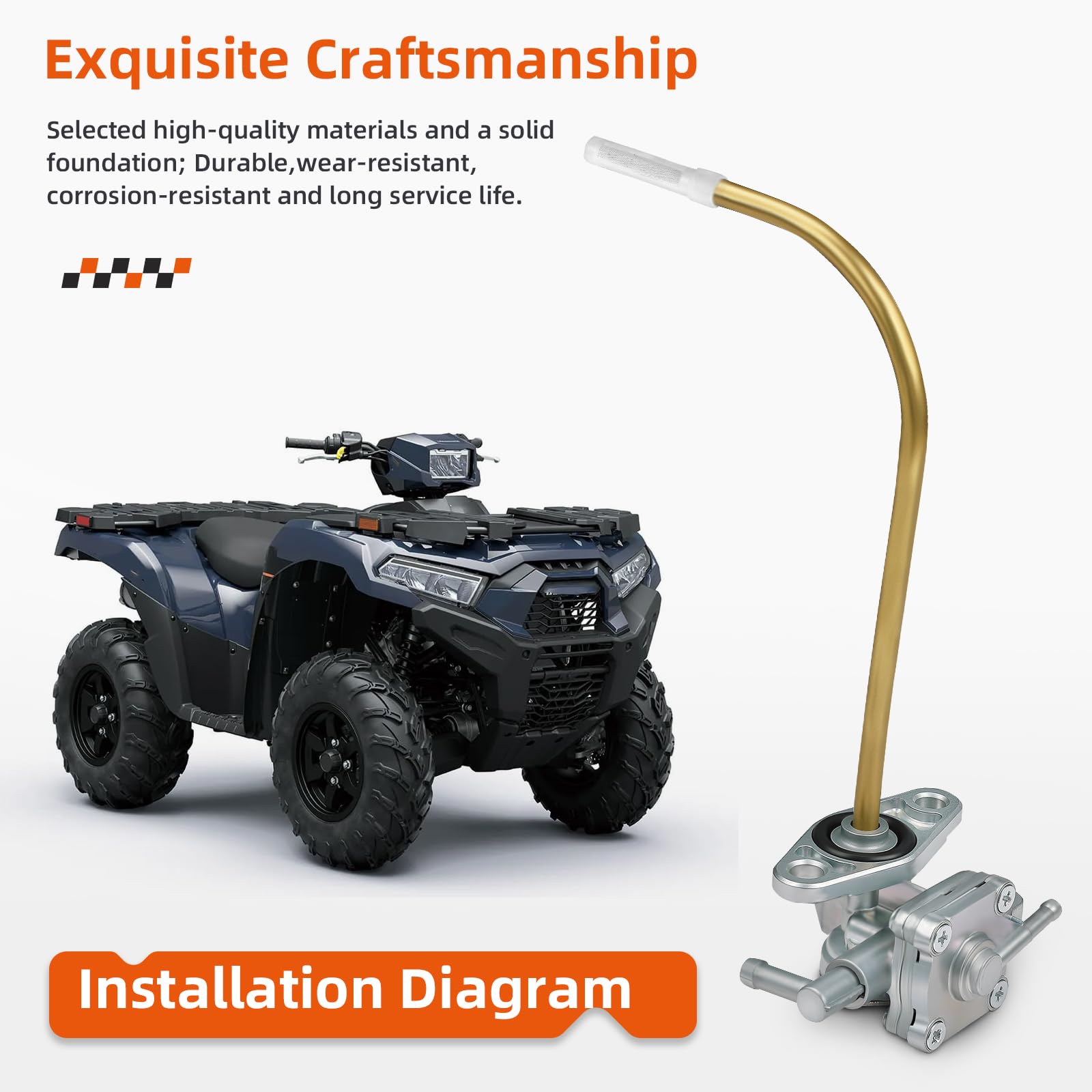 Amazon.com: Fuel Valve Petcock Assembly For Kawasaki Brute Force