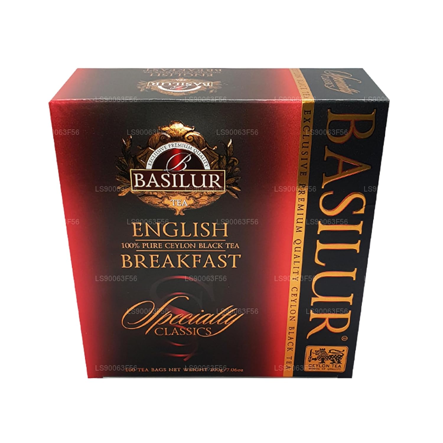Basilur “English Breakfast” Specialty Classics Collection, 100 Count String and Tag Tea Bags
