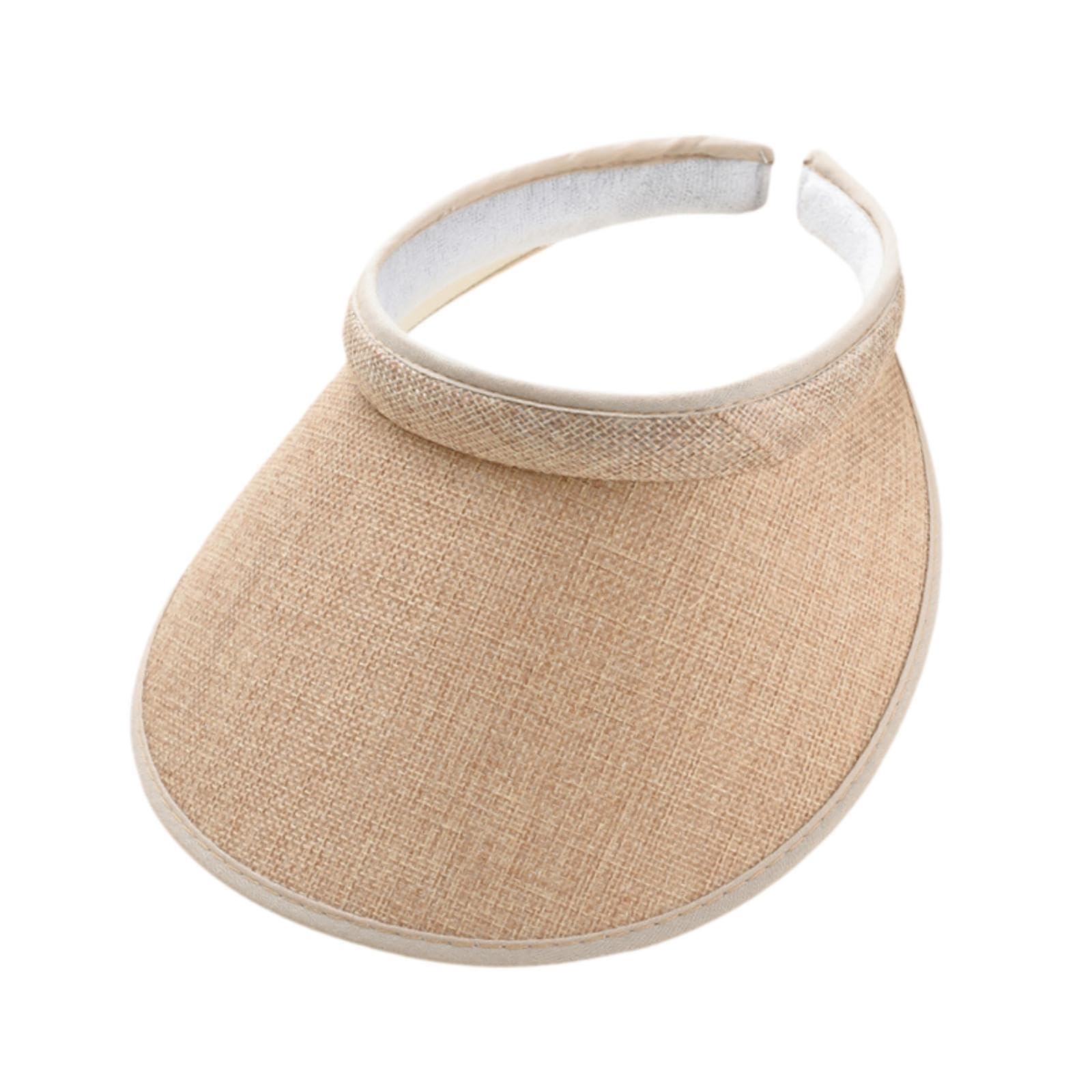 MERISHOPP®Sun Visor Hat Comfortable Lightweight Clip on Visor for Tennis Beach Cycling Beige|Clothing, Shoes & Accessories|Womens Accessories|Hats-image-25