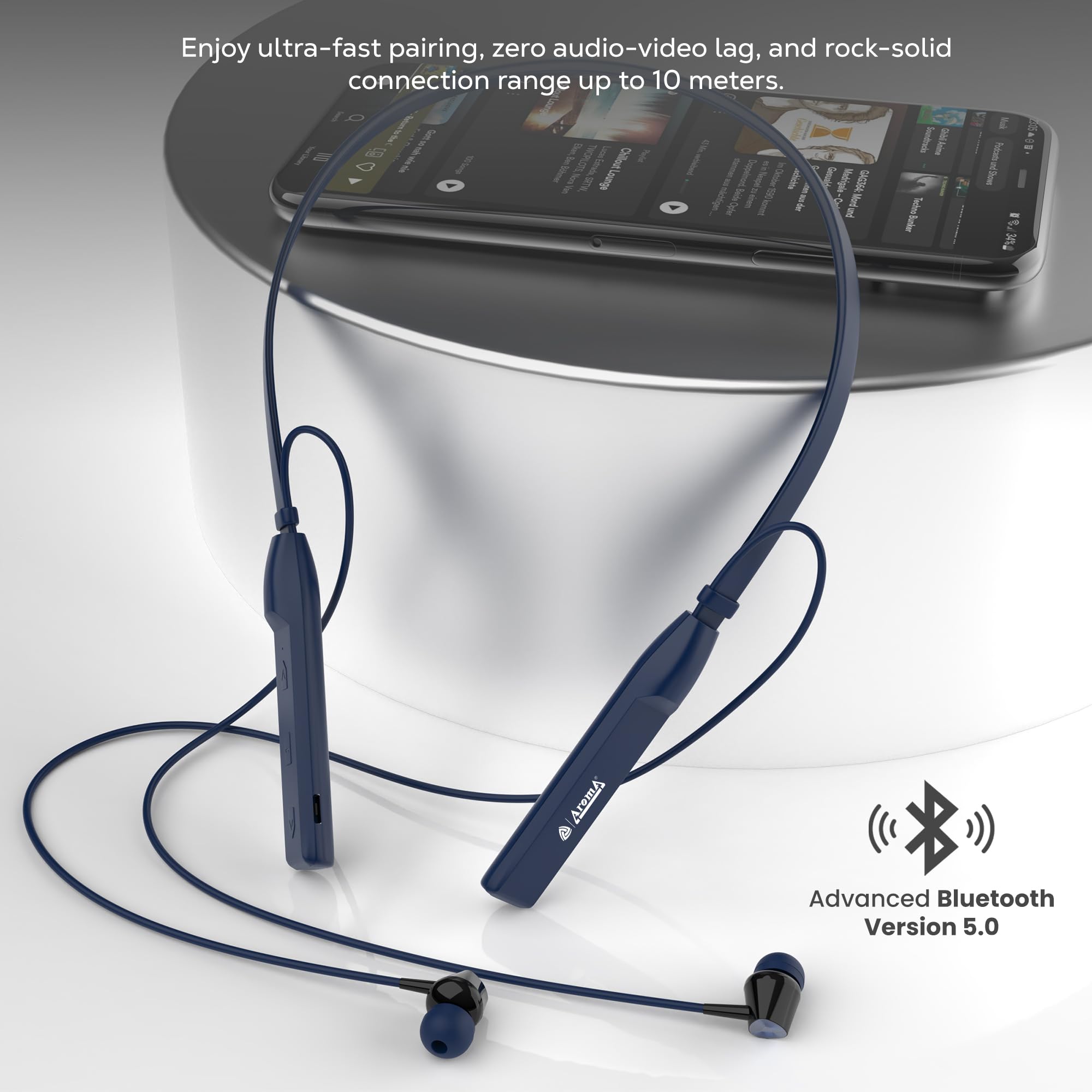 AROMA NB119 Giga Neckband Bluetooth — Amazon image 6