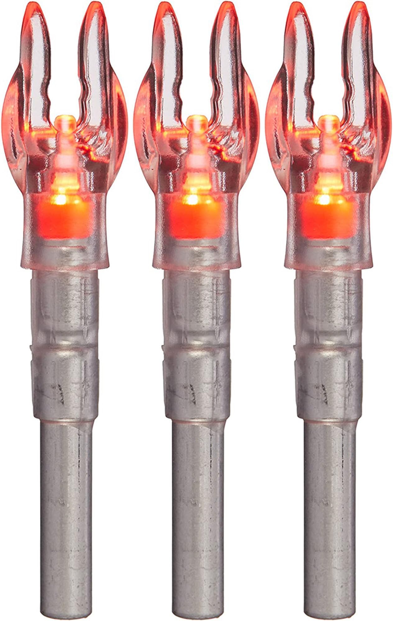 Nockturnal GT Lighted Archery Nocks 3-Pack, 20+ Hour Battery Life, Patented Bowstring Activated Linear Switch, Super Bright LEDs, Fits Smaller Diameter Carbon .204 .244 .246 ID Shafts
