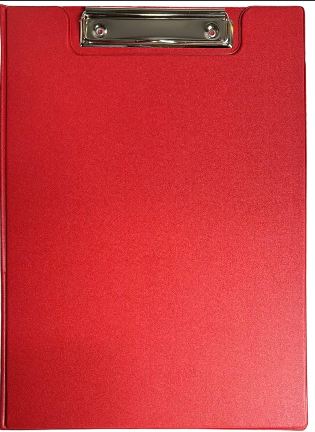 Orbitron A4 Vinyl Clipboard - Fold Over Cover File Holder Folder Wallet Clip Board Strong (Red)
