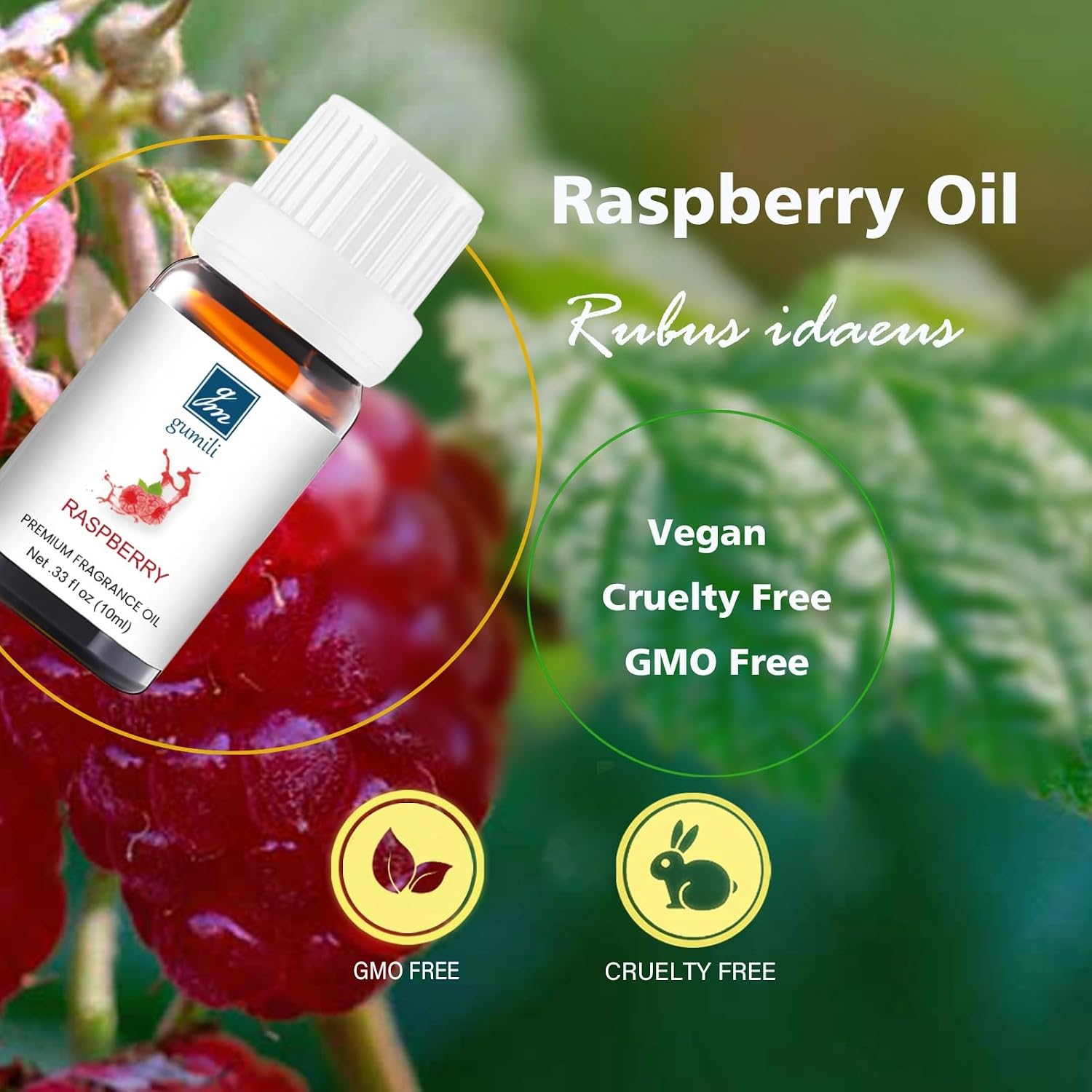 GM Gumili Raspberry Fragrance Oil, Fruity Perfume Oil for Diffuser image 3