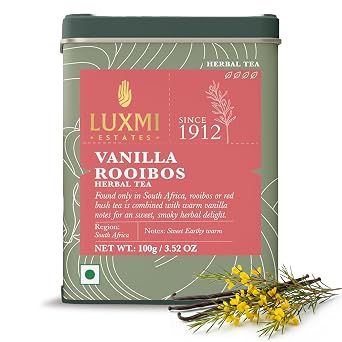 Luxmi Estates Rooibos Vanilla | Calming and Relaxing | Loose Leaf - 100g/3.52oz 50 Cups