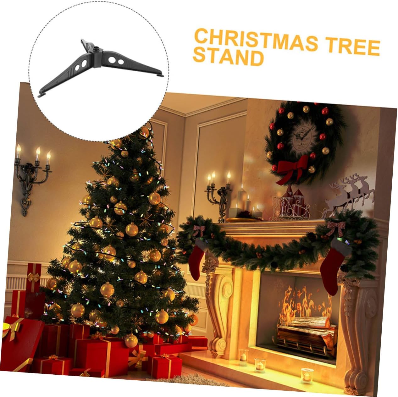 PRETYZOOM 2pcs Green Plastic Christmas Tree Stand Holder Replacement Base for Artificial Trees with Support Quick Installation and Excellent Stability