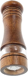 LALADEFIEE Manual Pepper Grinder and Salt Shaker, Oak Wood with Ceramic Core, Vintage Style Kitchen Seasoning Bottle for Home Cooking and Dining