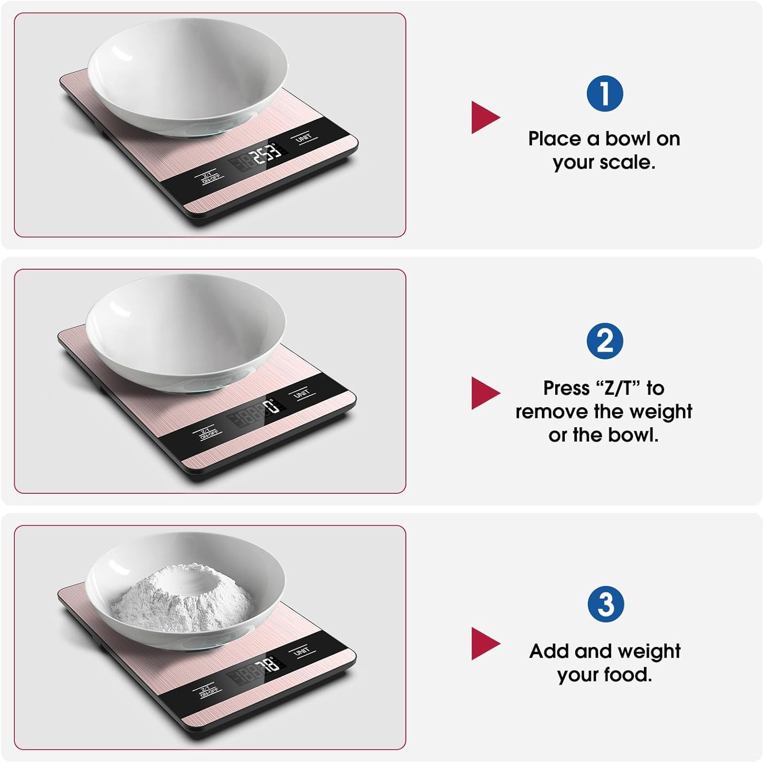 Food Scale, 11lb Digital Kitchen Scale with LCD Display 6 Units