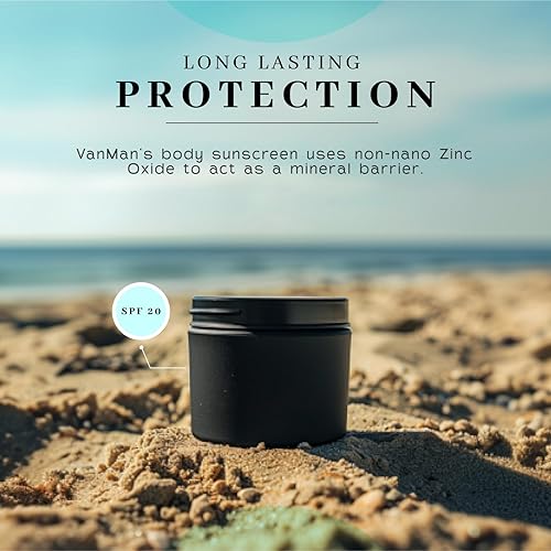 Miniatura 2 de Vanman's - Protector solar de zinc y sarga (paquete de 3) - Protector solar de sarga de ternera 20 SPF resistente al agua con aceite de oliva, cera
