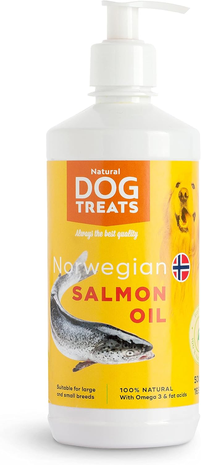 100 Natural Norwegian Salmon Oil for Dogs Rich in Omega3, 6, & 9 Fish