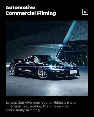 Miniatura 4 de K&F CONCEPT Filtro de lente de efecto de rayas azules de 2.283 in Filtro de efecto de llamarada de luz de vidrio óptico anamórfico para lente de