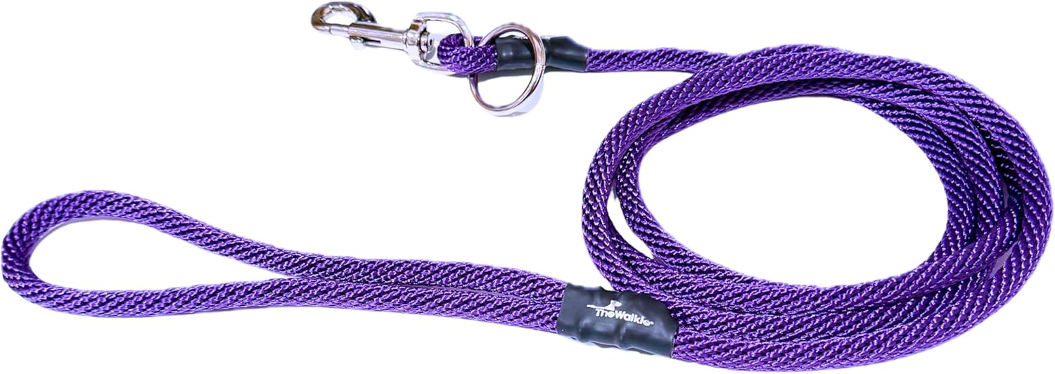 The Walkie No Pull Dog Leash - Gentle, Effective, Encourages Loose Leash Walking - Made in USA - Purple Color - Size Large for Dogs 25 lbs – 150 lbs