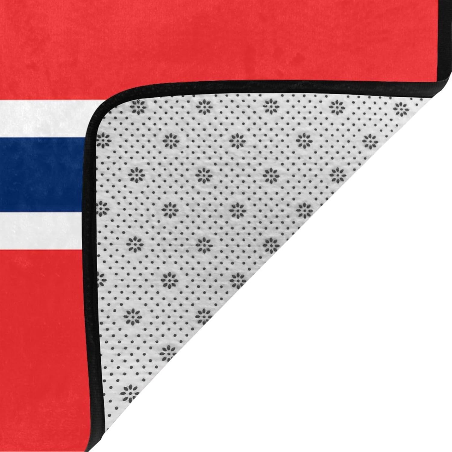 Norwegian Flag Printed Floor mat 80x58 inches, Non-Slip Decorative Carpet for Bedroom and Living Room